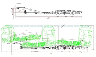 Diversen OB-12-24-T 2022 - VTR OB-12-24-T - Trucktransporter - 2/3 trucks afbeelding 2 miniatuur