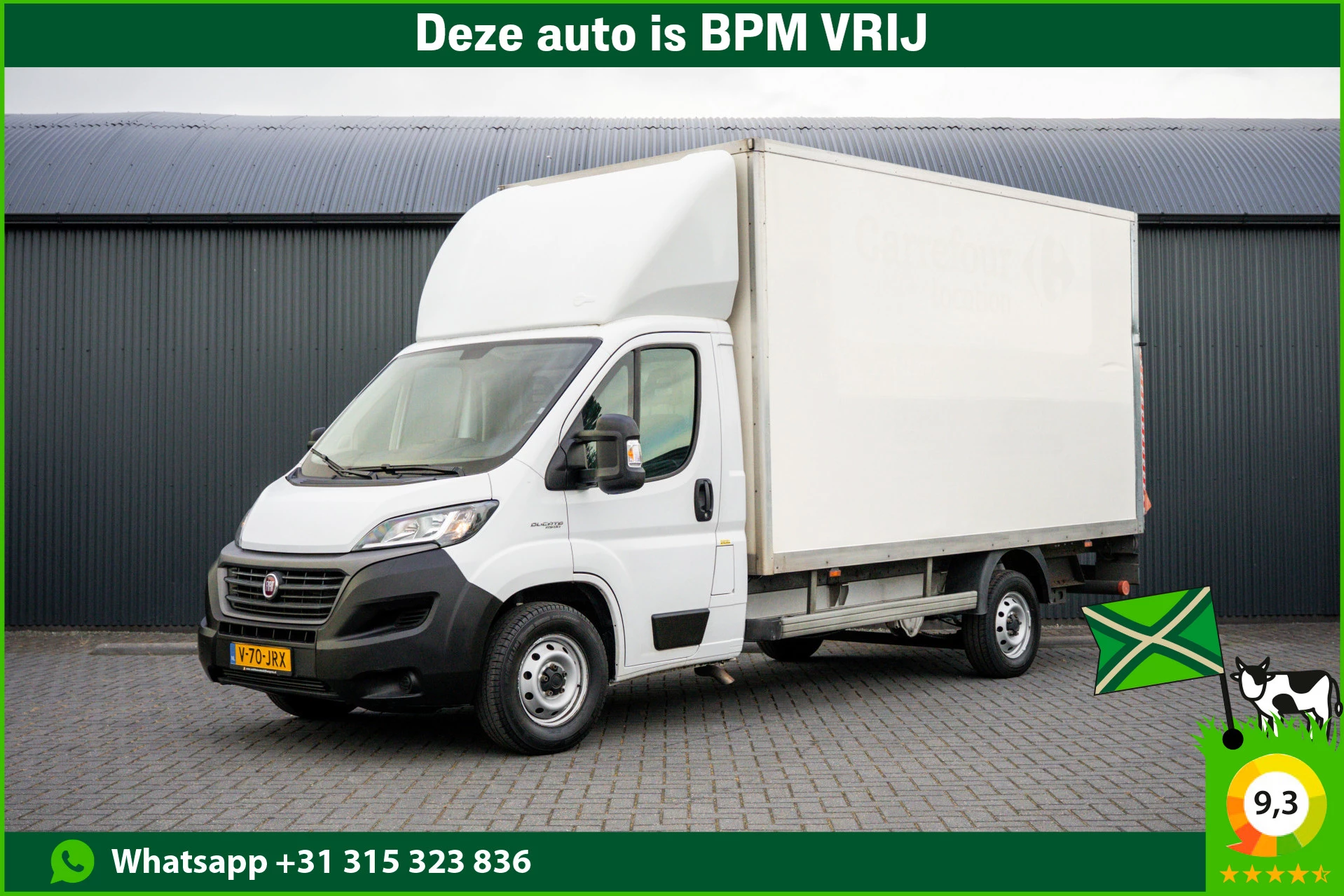 Fiat Ducato 2021 - 130 Multijet 2.3D | 3-Zits | Bakwagen met laadklep | Cruise | Airco image 1