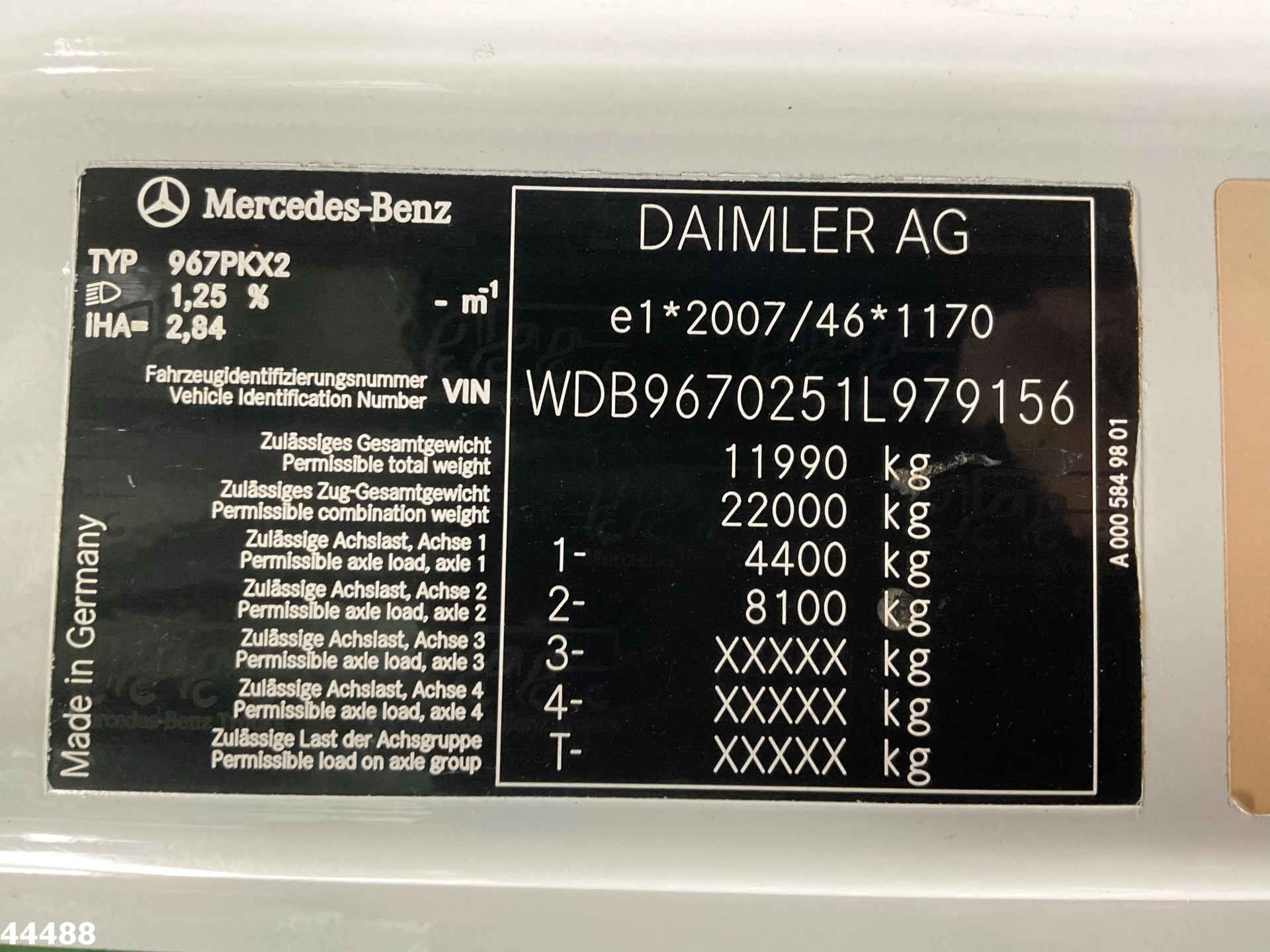 Mercedes-Benz Atego 2015 - 1218 Euro 6 Manual 7 Ton haakarmsysteem imagem 19