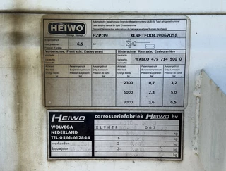 HTF HZP39 2004 - HEIWO THERMO KING SL200e LOW ENGINE HOURS TAIL LIFT DRUM BRAKES STEERING AXLE LIFT AXLE HOLLAND-TRAILER изображение 25