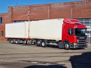 Scania G 2018 - 6x2*4 BDF - Retarder - Loadlift - Full air - Steering axle + Trailer & Boxes - LOW KM te koop