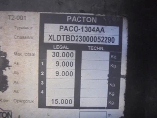 Pacton N/A 2005 - T2-001 NL TRAILER obrazek 18