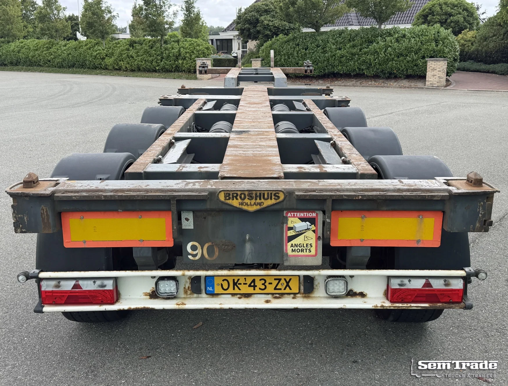 Broshuis 3UCC-39 2008 - 3 UCC-39 MFCC MIDDLE+BACK SLIDER DISC BRAKES 20-30-40-45 FT. LIFT AXLE NL-TRAILER afbeelding 4