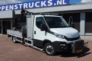 Iveco 50C15 2017 - Openbak+ Kraan Hiab afbeelding 2 miniatuur
