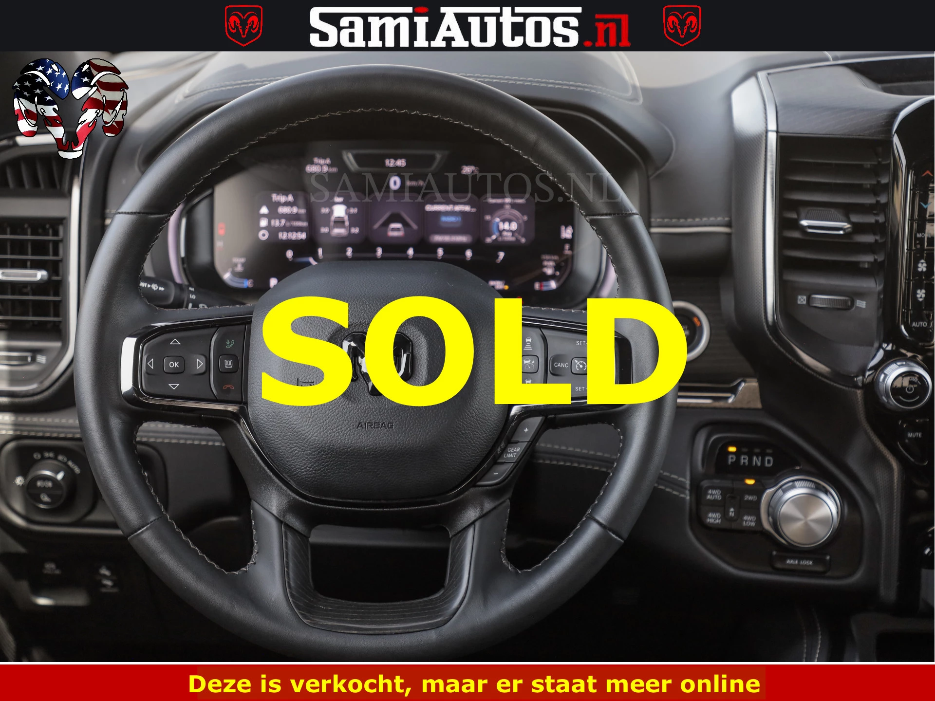 Dodge Ram Pick-Up 2024 - DELMONICO | LIMITED NIGHT 5.7 V8 | BOM VOL | HUD | LUCHTVERING | MEEST LUXE DUBBELE CABINE | 5 PERSOONS | obrázek 6