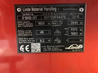 Linde R 16 HD-01 2015 - N/A immagine 6