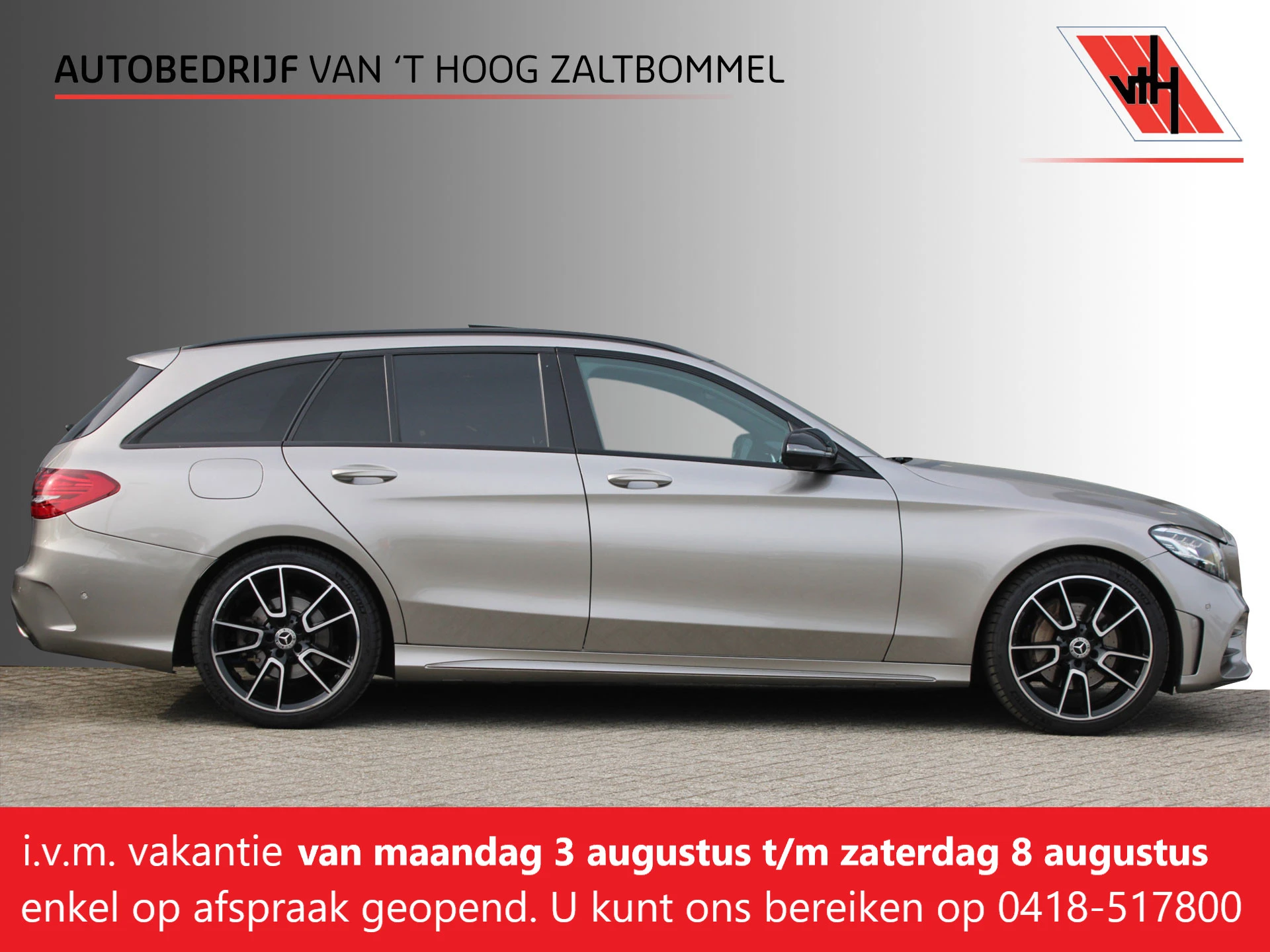 Mercedes-Benz C-Klasse 2019 - Estate 160 AUT9 AMG NIGHT PAKKET PANORAMADAK 360-CAMERA 19'' NL AUTO afbeelding 1