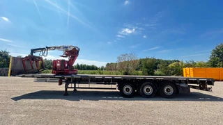 Schwarzmüller 2015 - 3 asser steentrailer 1,30 m + kennis 14 ton kraan afbeelding 2 miniatuur