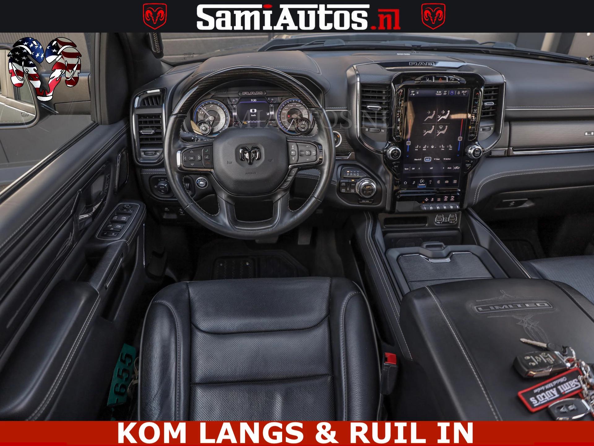 Dodge Ram Pick-Up 2023 - LIMITED NIGHT 5.7 V8 402PK | HUD | 4PL WHEELS | LUCHTVERING |OPEN UILAAT KLEP | BOM VOL | GRANITE CRYSTAL | DC | immagine 45