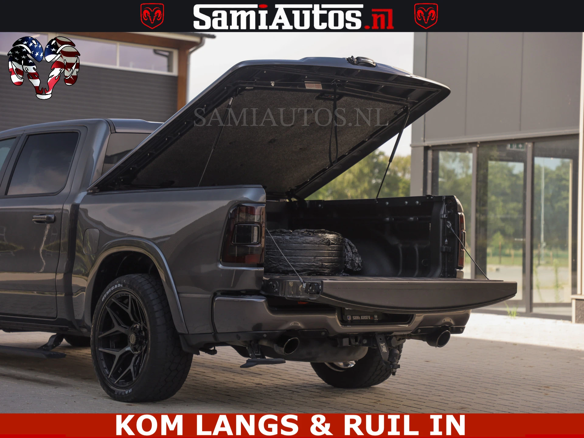 Dodge Ram Pick-Up 2023 - LIMITED NIGHT 5.7 V8 402PK | HUD | 4PL WHEELS | LUCHTVERING |OPEN UILAAT KLEP | BOM VOL | GRANITE CRYSTAL | DC | immagine 30