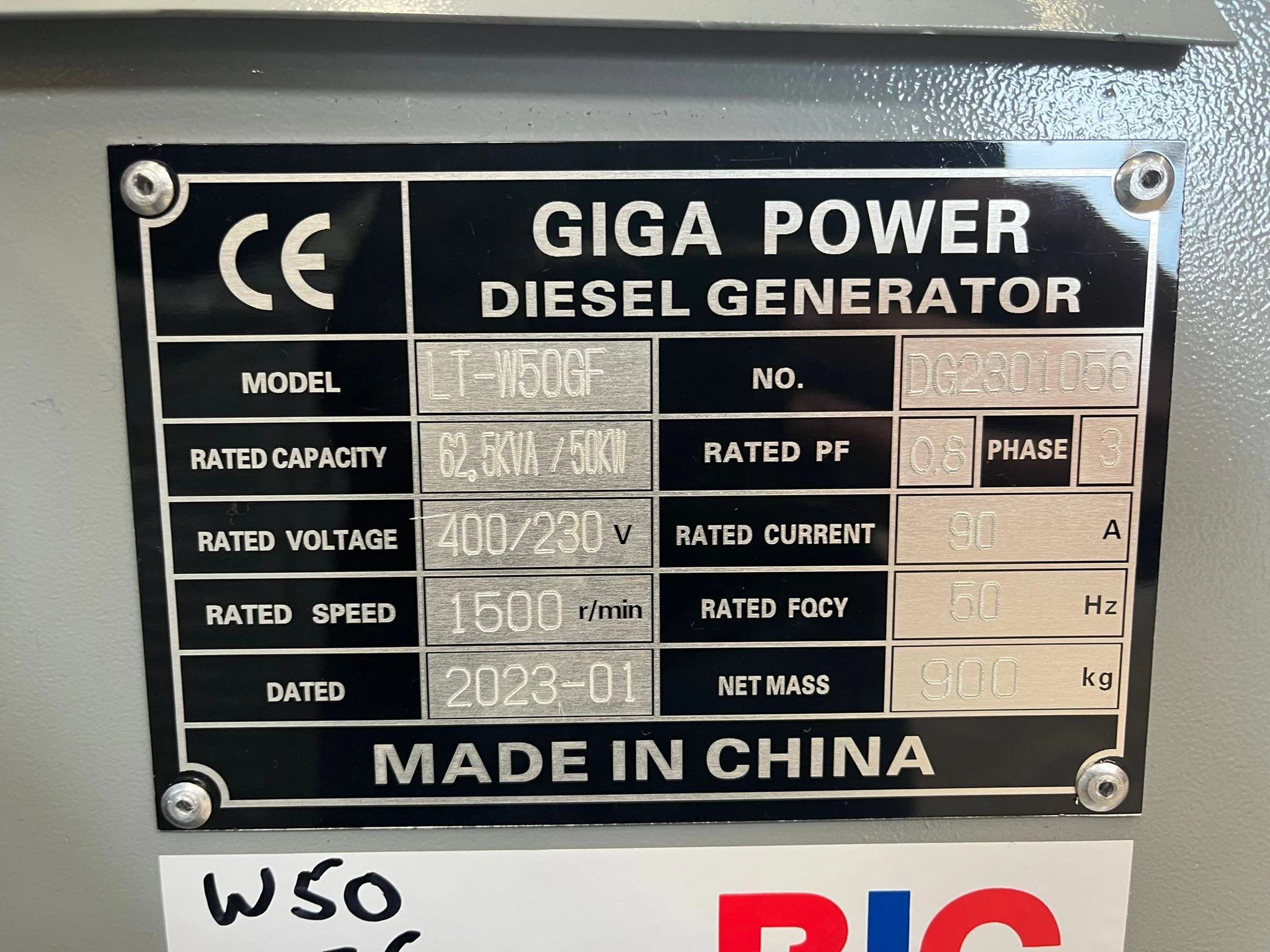 Giga power LT-W50-GF 62.5 kVA silent set 2023 image 10