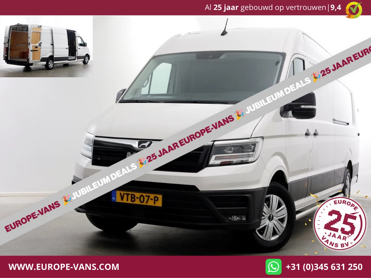 MAN TGE 2022 - 3.180 2.0 177pk DSG-Automaat L5H3 (L4H2) Supermaxi LED/ACC/2x Schuifdeur 12-2022 изображение 1