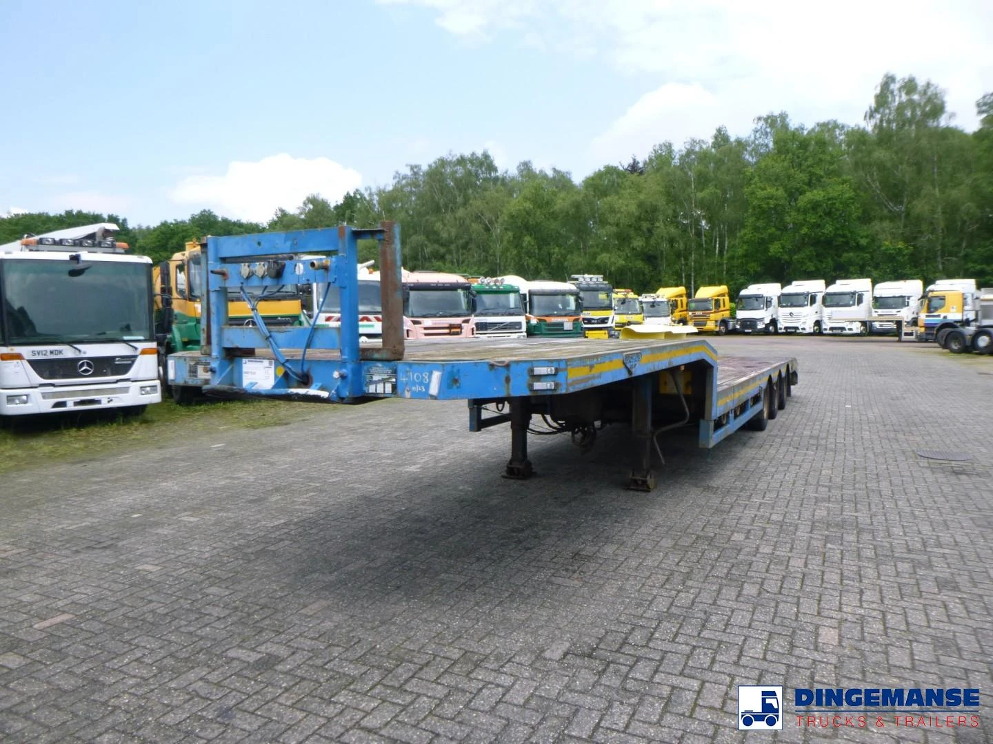 Broshuis 3-axle semi-lowbed trailer 45 t / extendable 2001 imagen 1