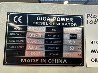 Giga power PLD12000SE 10 kVA silent generator 2022 - N/A imagen 9
