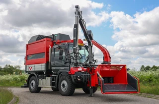 Mercedes-Benz Unimog 2023 - U 427 Greentec woodchipper combi obrazek 9