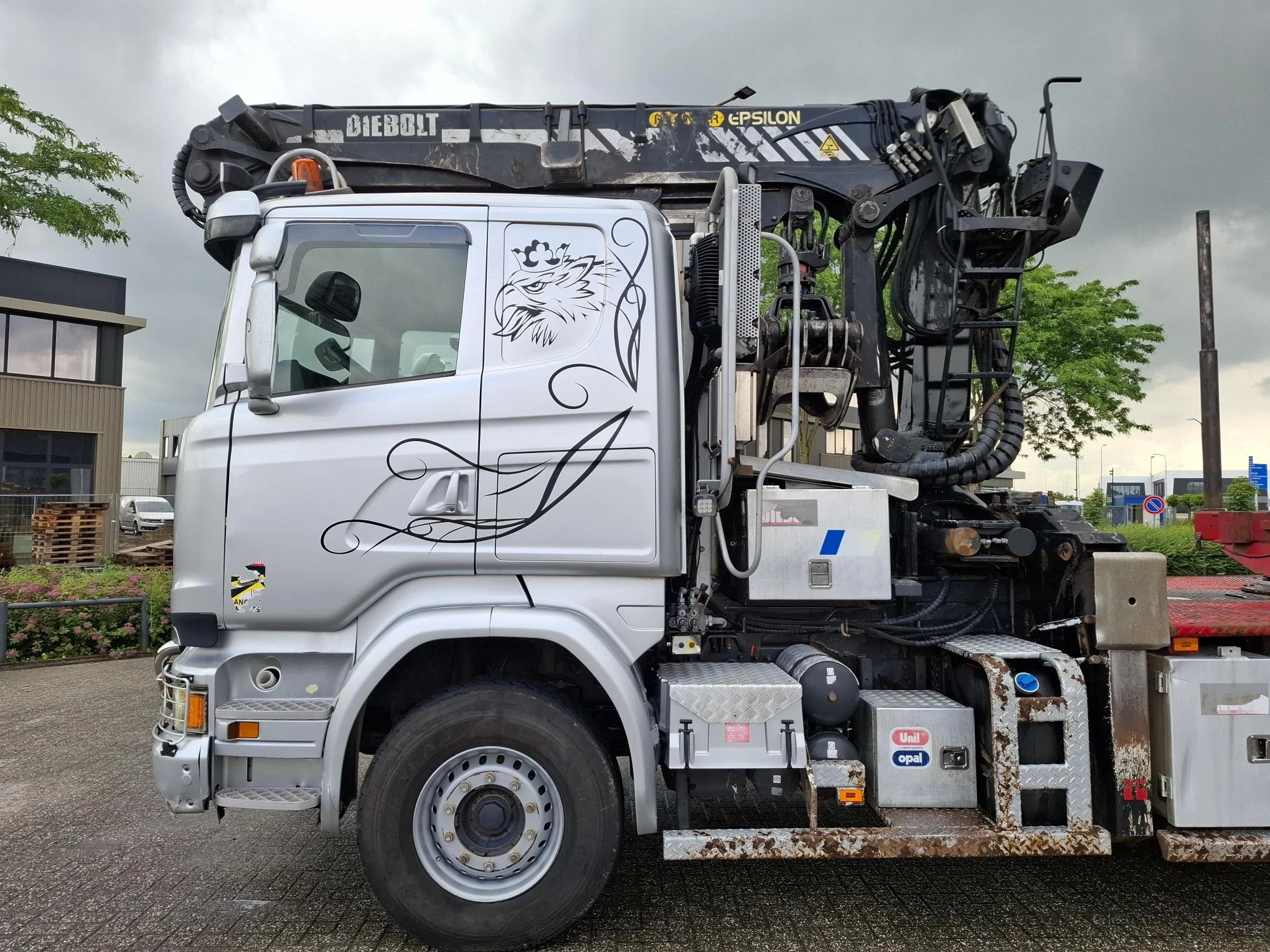 Scania R 2016 - R580 V8 / LOGGING TRUCK / 6X4 / RETARDER / 2XBIG AXLE / PALFINGER EPSILON S270L83 / 20METER / 431534 KM / DIEBOLT 3AXLE TRAILER / AUTOMATIC / EURO-6 / 2016 afbeelding 14