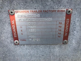 Eduard N/A 2007 - Autotransporter - Tandem As Aanhangwagen Zeil, WV-SF-25 afbeelding 17