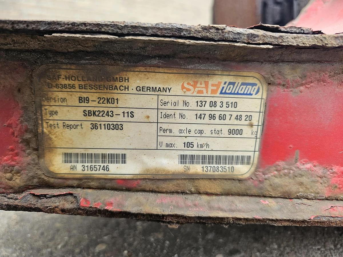 SAF B19-22K01 TRAILER AXLE DISC 2005 afbeelding 8