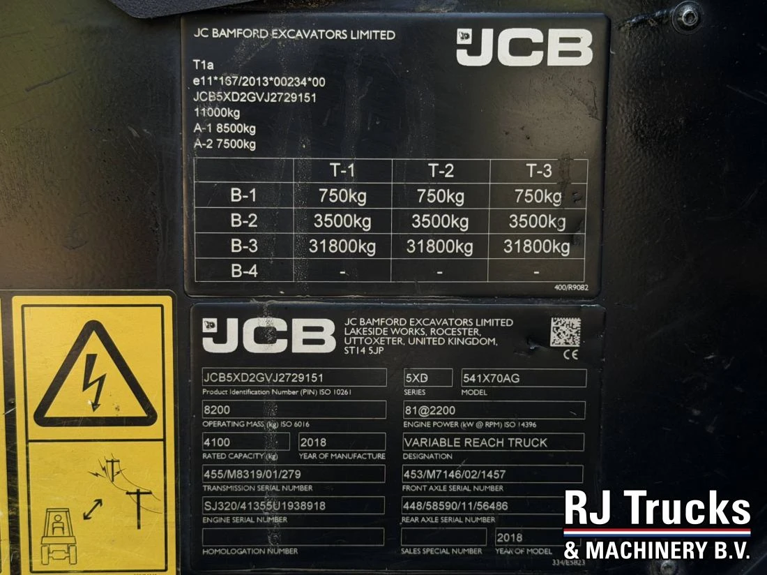 JCB 541-70 Agri - SRS | Hydraulic Quick Hitch | LED | Stage IV | 4,1 2018 afbeelding 22