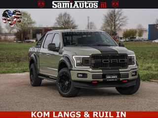 Dodge Ram Pick-Up 2018 - FORD F150 5.0 V8 4X4 | MAT OLIVE GREEN | BIJTELLING VRIJ | ZEER DIK | CAMERA | 3500KG | PANORAMA | LEDER | GO RHINO ROLLBAR | immagine 77