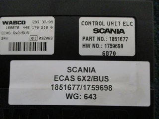 Scania - 1851677/1759698 ECAS 6X2 BUS ELC MODULE obrázek 2 náhled