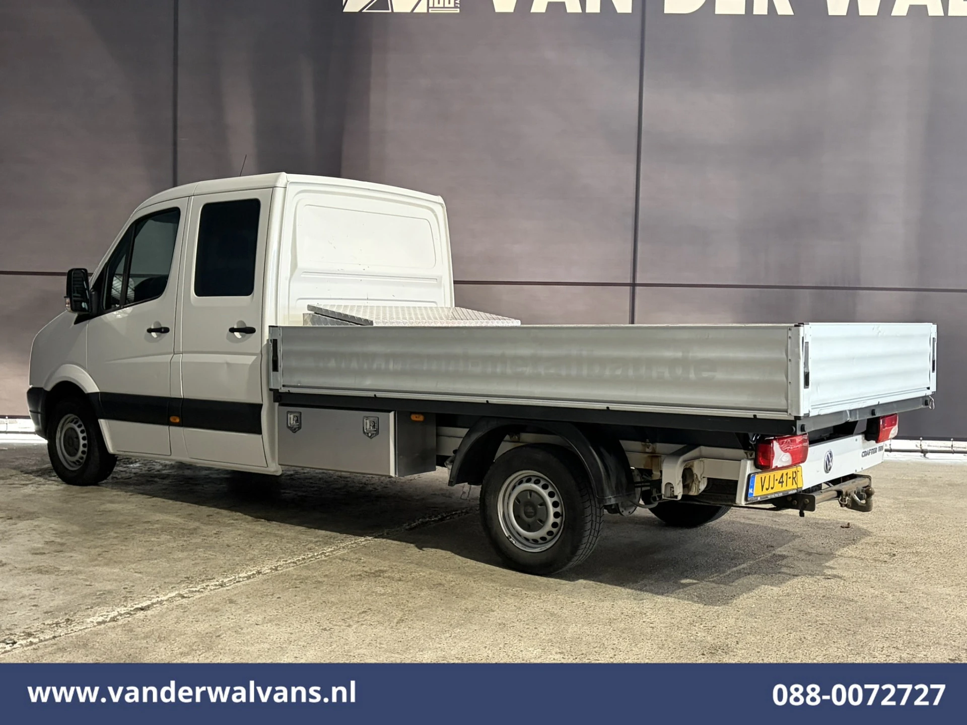 Volkswagen Crafter 2017 - 35 2.0 TDI 141pk Dubbele Cabine Euro6 Open Laadbak | Airco 3500kg trekhaak afbeelding 2
