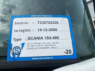 Scania R 2000 - R164-480 V8 / RETARDER / DOUBLE TANK / AIRCO / AUTOMATIC / EURO-3 / 2000 obrazek 29