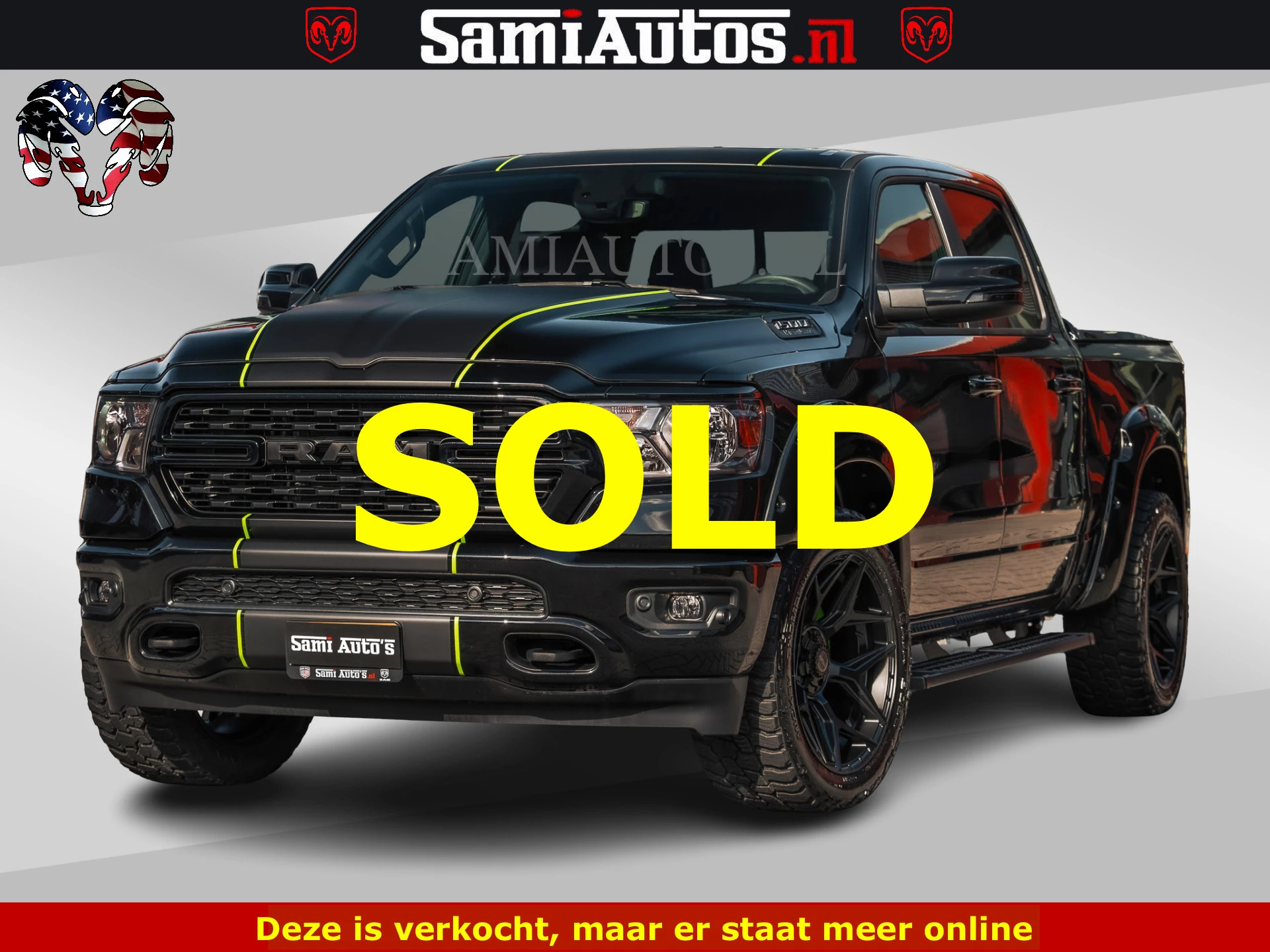 Dodge Ram Pick-Up 2024 - SPORT | 5.7 V8 4x4 HEMI | PANORAMA DAK | GROOTSCHERM 12 INCH | LPG | Diamond Black Pearl | obrázek 1