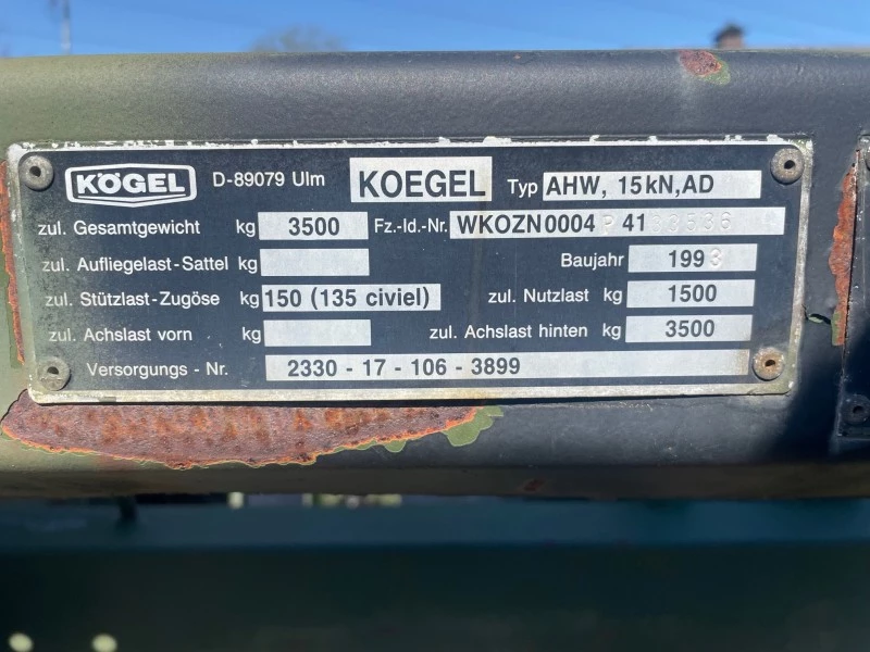 Kögel 1993 - AHW, 15KN,AD afbeelding 9