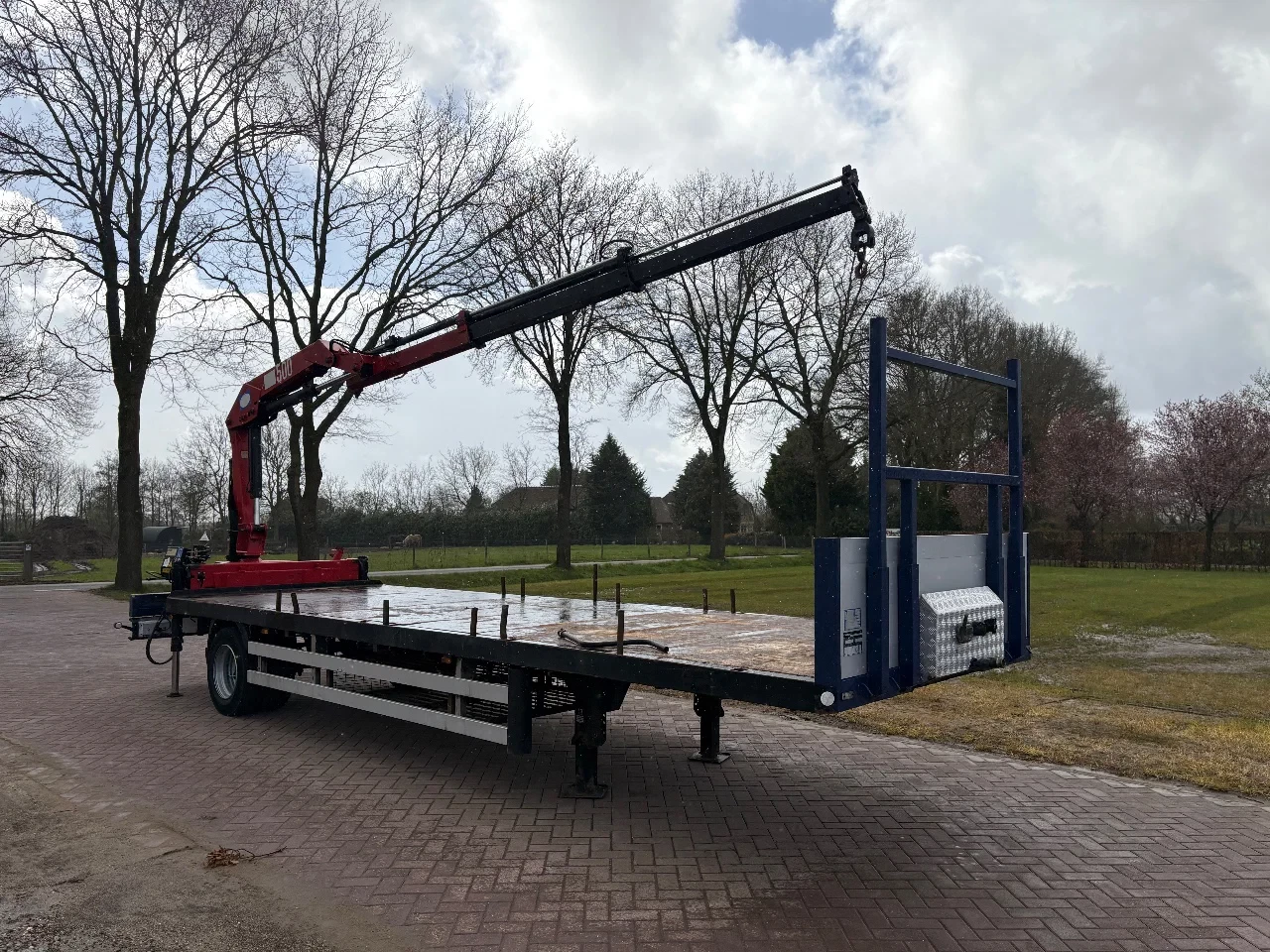 VERHAGEN MV 7000 BE 2004 - Be oplegger 8 TON met HMF kraan afbeelding 6
