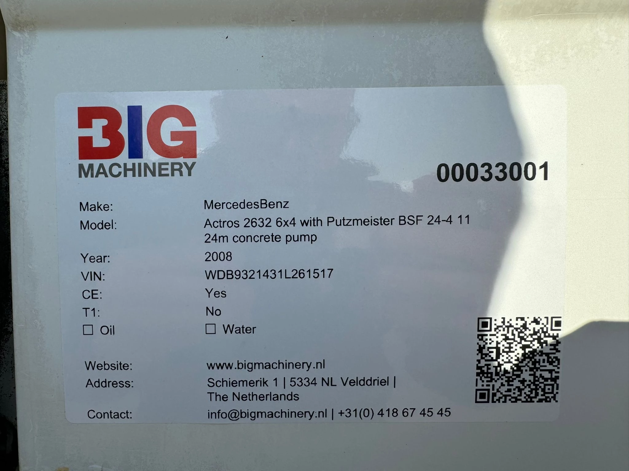 Mercedes-Benz Actros 2008 - MercedesBenz 2632 6x4 with Putzmeister BSF 24-4 11 24m concrete pump afbeelding 34