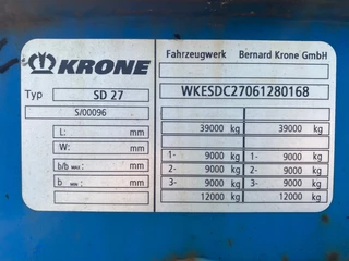 Krone N/A 2006 - SD 27 / Conatiner chassis / 45FT / BPW zdjecie 9