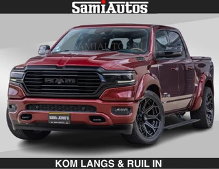 Dodge Ram Pick-Up 2021 - LONGHORN | WIDE BODY | 5.7 V8 | BREDE WIELEN | BOM VOL | HUD | BRUIN LEDER | LUCHTVERING | PANODAK | RONDOM CAMERA | OPEN UITLAAT KLEP | ALARM | te koop