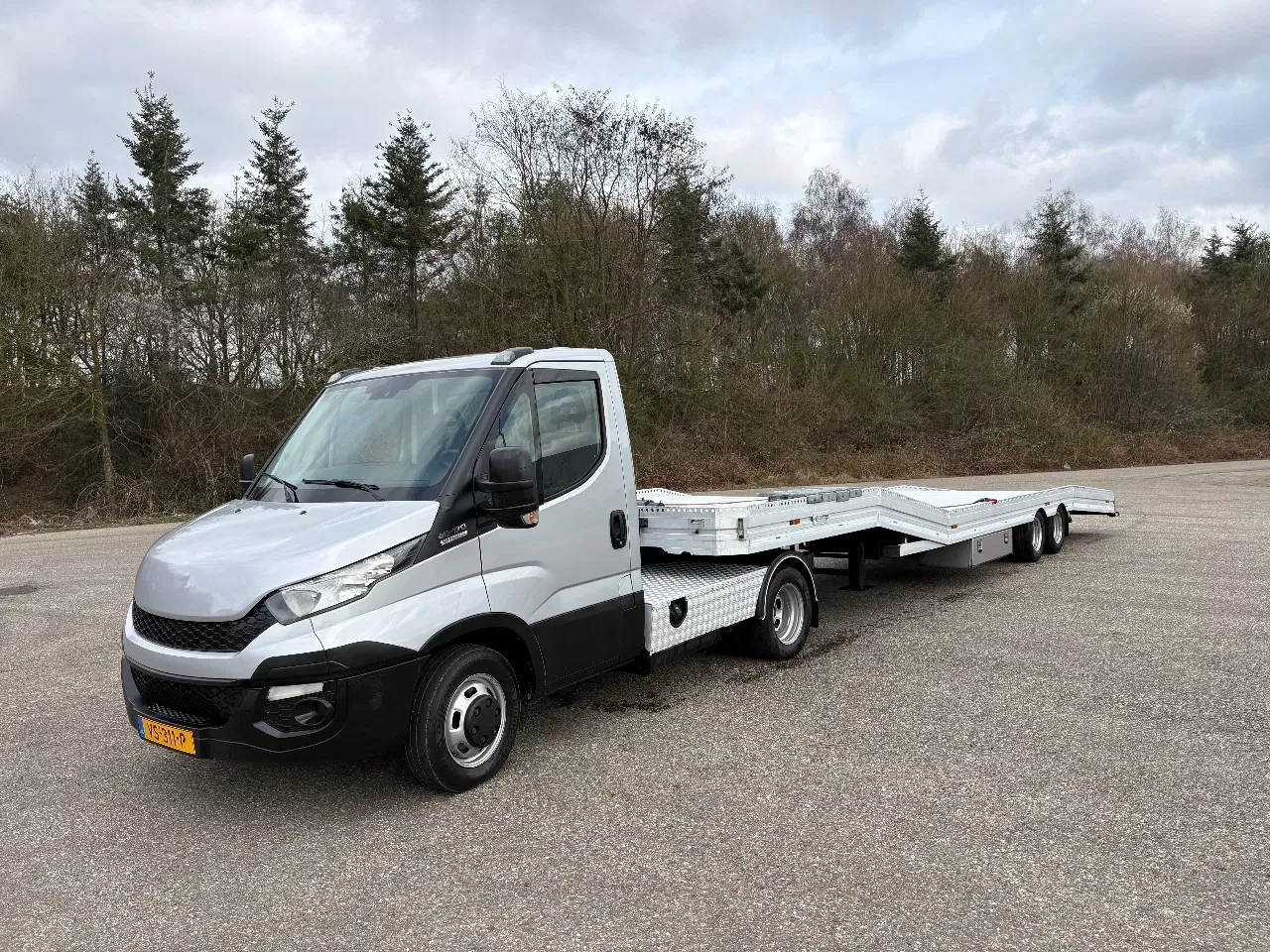 Iveco Daily 2015 - 40C17 Hi Matic - be oplegger ambulance auto transporter afbeelding 1