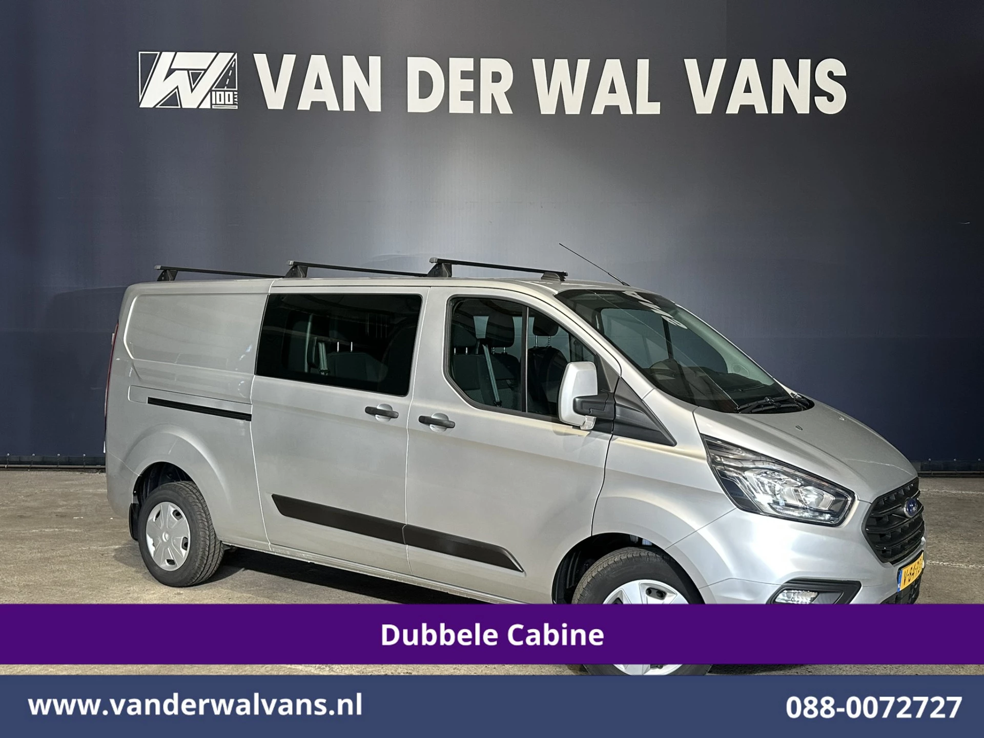 Ford Transit Custom 2020 - 2.0 TDCI 131pk L2H1 Dubbele Cabine Euro6 Airco | 6-Zits | LED | Cruisecontrol | Verwarmde voorruit afbeelding 1