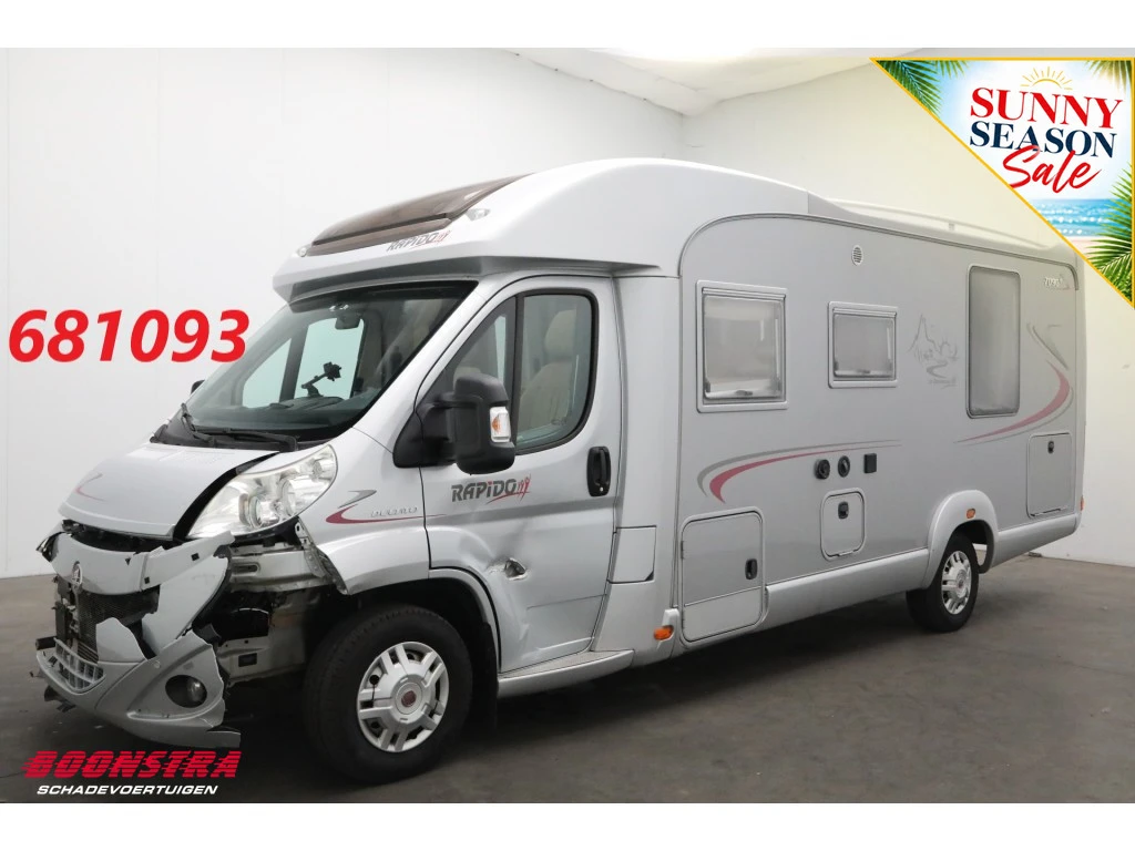 Fiat Ducato 2010 - RAPIDO 7090+F 2.3 MJ Garage Solar Schotel Luifel Fietsendrager Leder Queens Bed Cruise Camera afbeelding 1