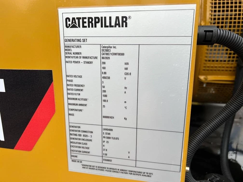 Cat 2022 - DE 200 E3 ( 200kva ) unused Bild 8
