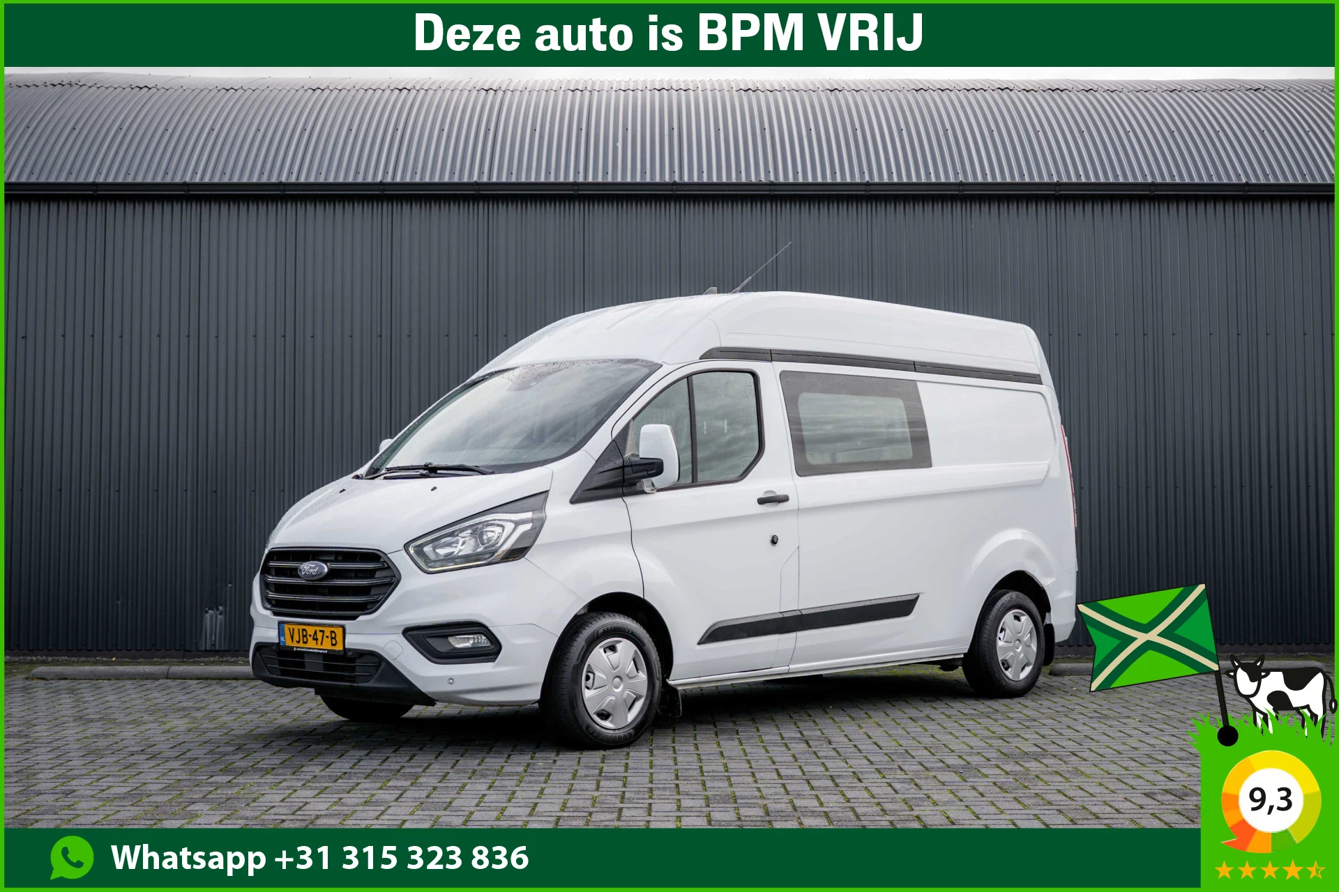 Ford Transit Custom 2021 - 2.0 EcoBlue L2H1 | DC 5-Zits | 1e Eigenaar | Cruise | PDC | Stoelverw. | Airco | Trekhaak image 1