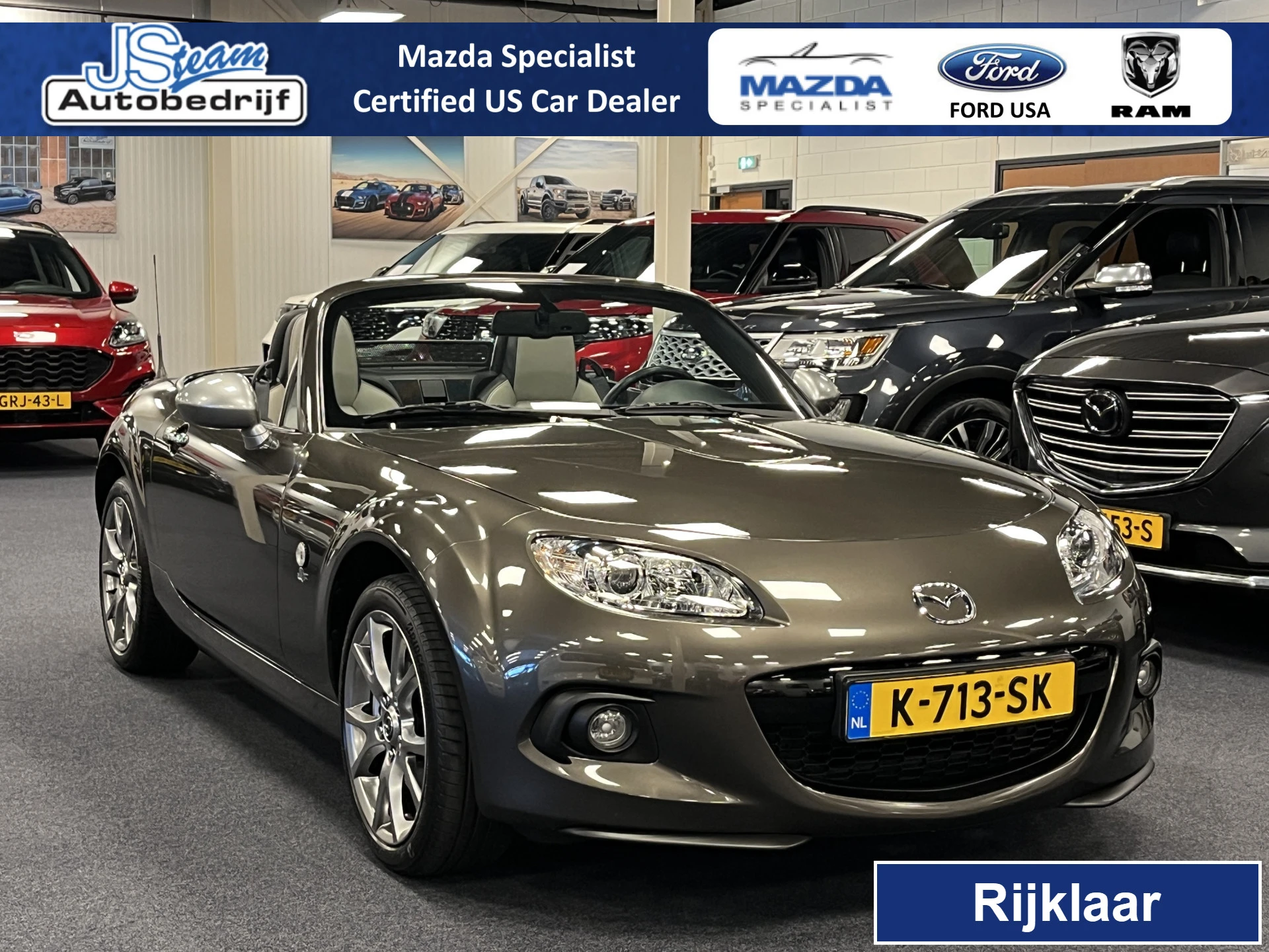 Mazda MX-5 2014 - NC Roadster 1.8i Silver Edition Airco Leder Navi Cruise afbeelding 1