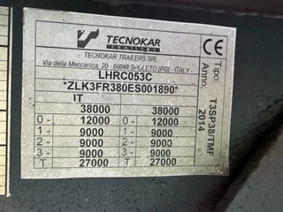 TECNOKAR N/A 2014 - CARRIER VECTOR 1550 3X SAF AXLE image 15