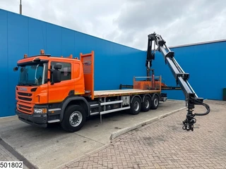 Scania P 2018 - 410 8x4, Tridem, CNG, Hiab, Remote, Retarder afbeelding 3 miniatuur