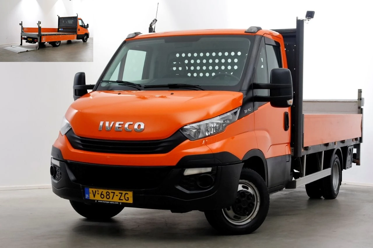Iveco Daily 2019 - 35C14 136pk E6 Open Laadbak met laadklep en trekhaak 3500kg 04-2019 afbeelding 1