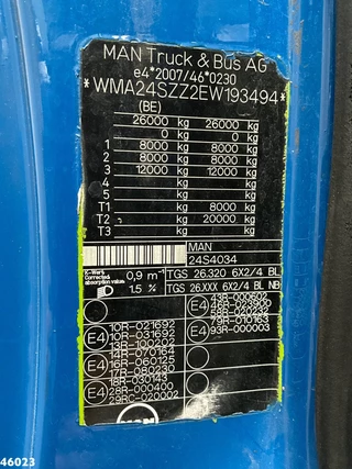 MAN TGS 2014 - 26.320 VDK 22m³ afbeelding 22