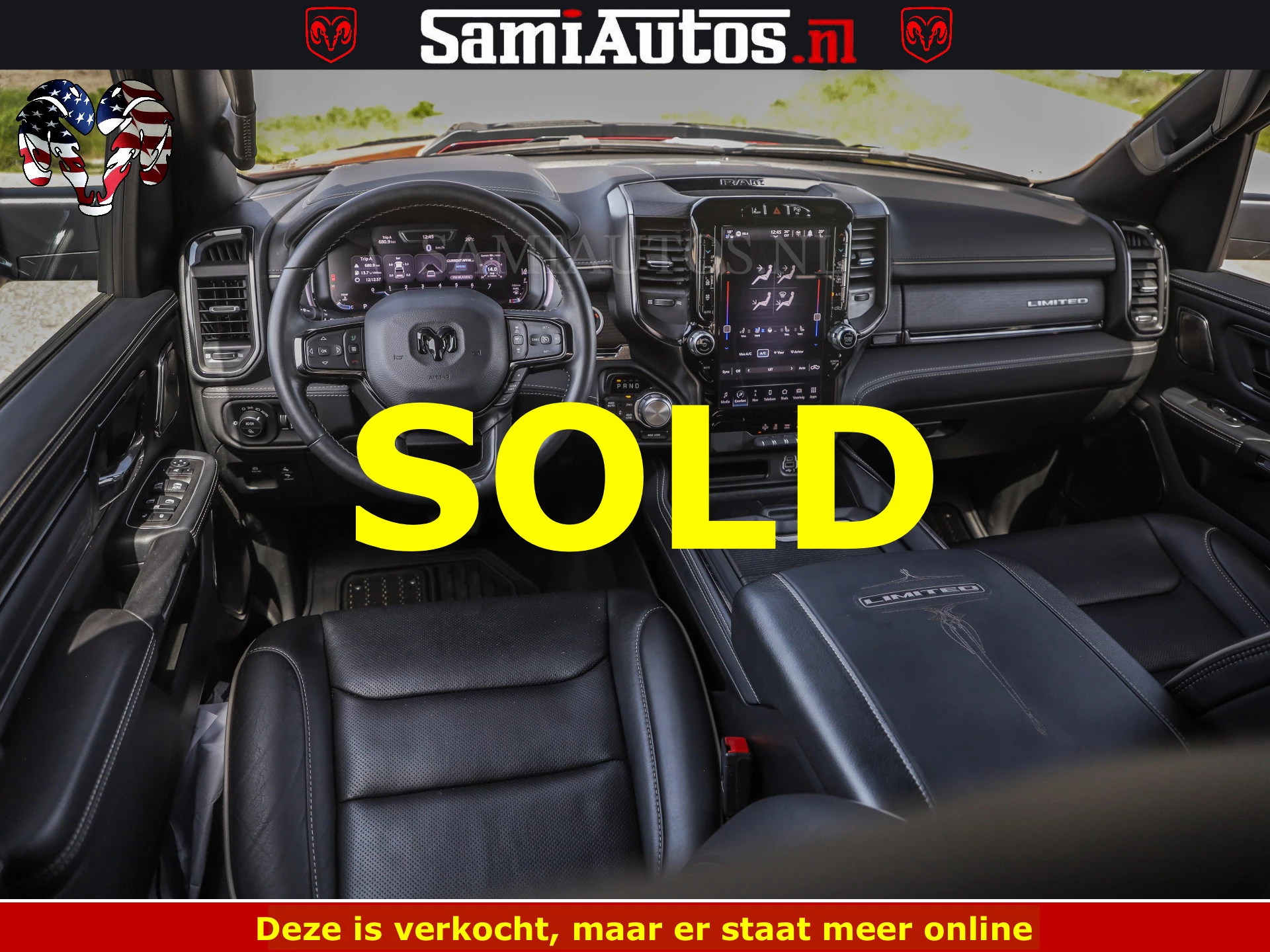 Dodge Ram Pick-Up 2024 - DELMONICO | LIMITED NIGHT 5.7 V8 | BOM VOL | HUD | LUCHTVERING | MEEST LUXE DUBBELE CABINE | 5 PERSOONS | obrázek 4