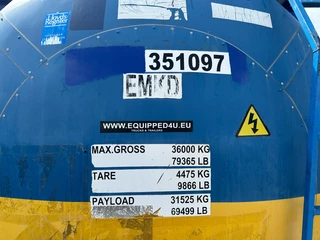 UBH INTERNATIONAL N/A 2005 - 34.570L / 1-comp. / 4 BAFFLES / 20FT swapbody / T11 / EMKD / ADR 5Y + CSC-inspection: 04/2028 image 14