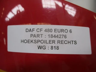 DAF - 1844276 HOEK FENDER RECHTS CF 480 EURO 6 obrázek 2 náhled