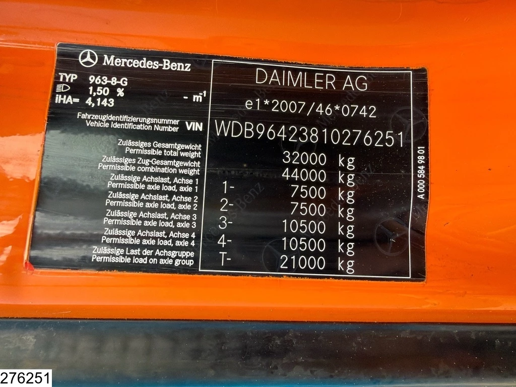 Mercedes-Benz Actros 2019 - 2636 8x4, EURO 6, Palfinger, PTO afbeelding 7