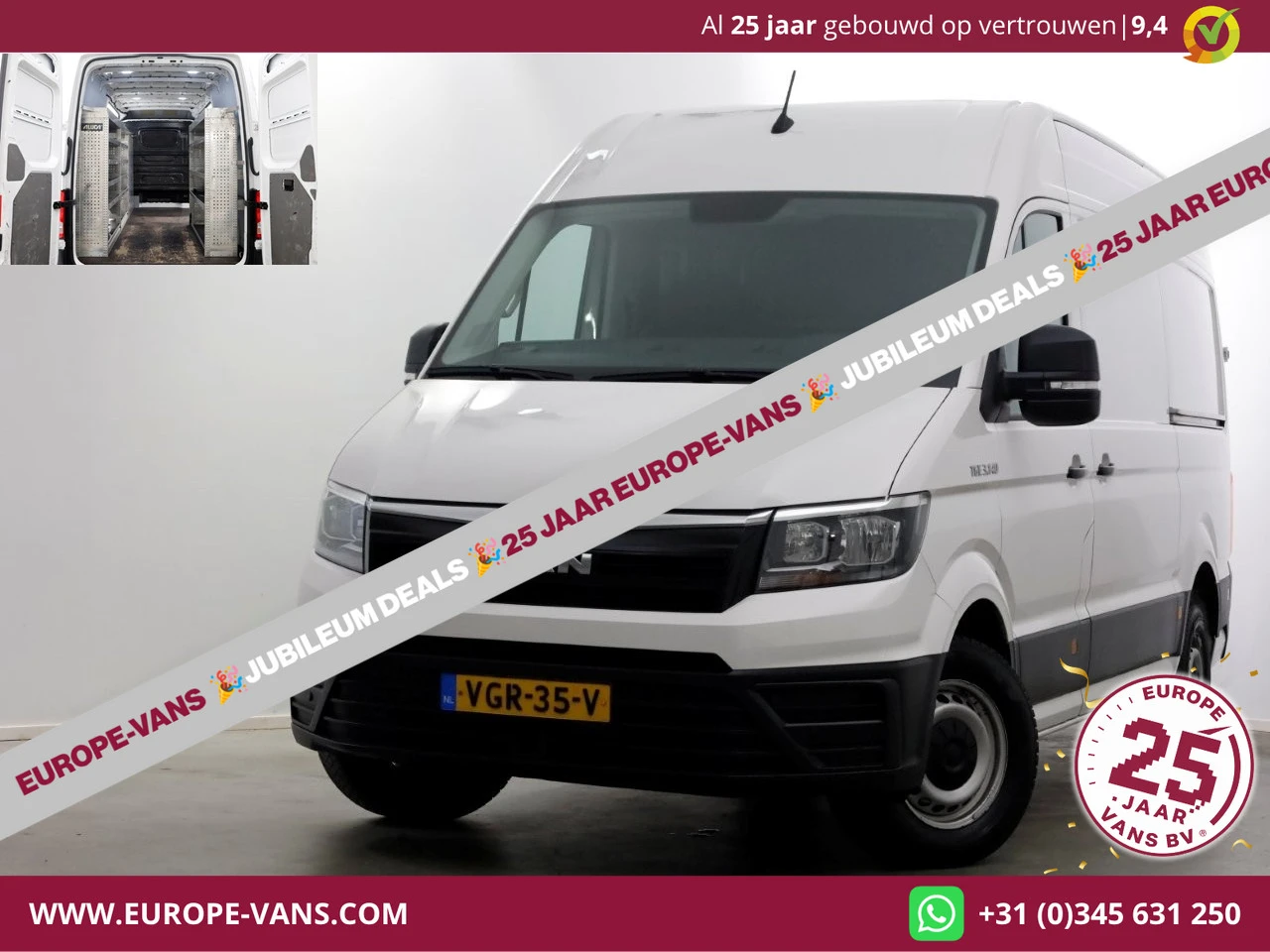 MAN TGE 2020 - 3.140 2.0 140pk L3H3 (L2H2) DSG-Automaat Camera/Inrichting/2x Schuifdeur 08-2020 image 1