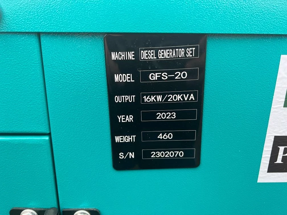 Ricardo 2023 - 20KVA 16KW SILENT GENERATOR 3 PHASE 50HZ 400V NEW zdjęcie 12