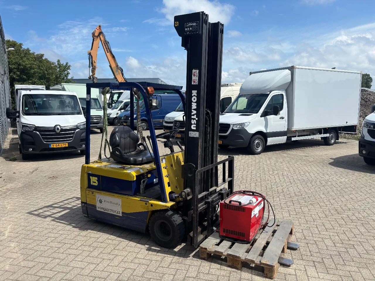 Komatsu FB15M3 2002 - Vorkheftruck Triple Mast & Side Shift + Lader Bild 3